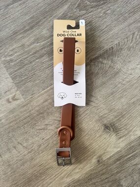 NWT Wild One Brown Dog Collar - Durable Everyday Collar - Large